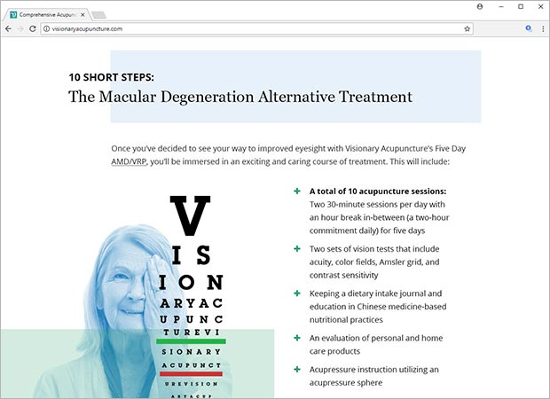 Visionary Acupuncture macular degeneration page